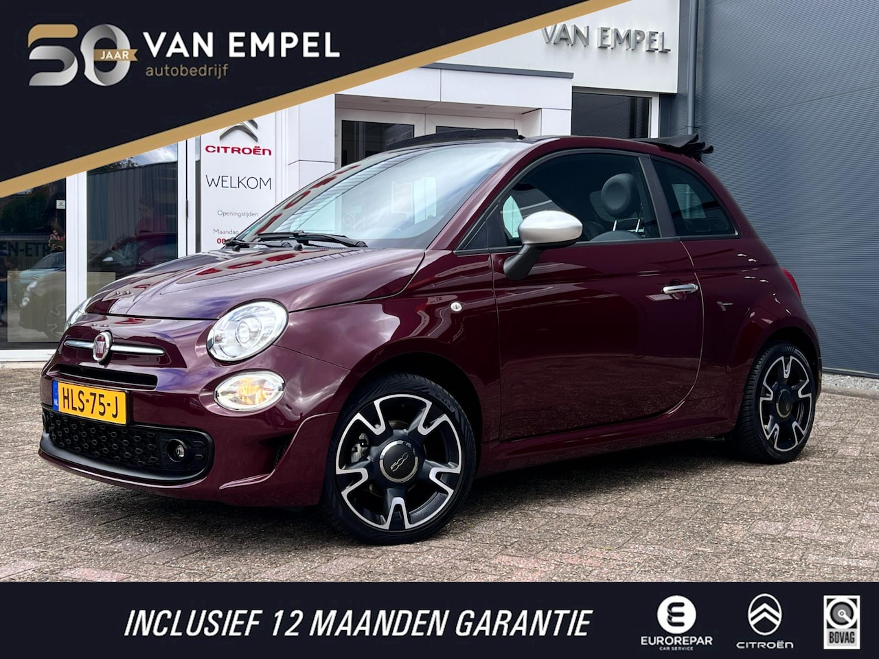 Fiat 500 C - 1.0 Hybrid Launch Edition | Parkeersensoren | Airco | Cruise Control | - AutoWereld.nl