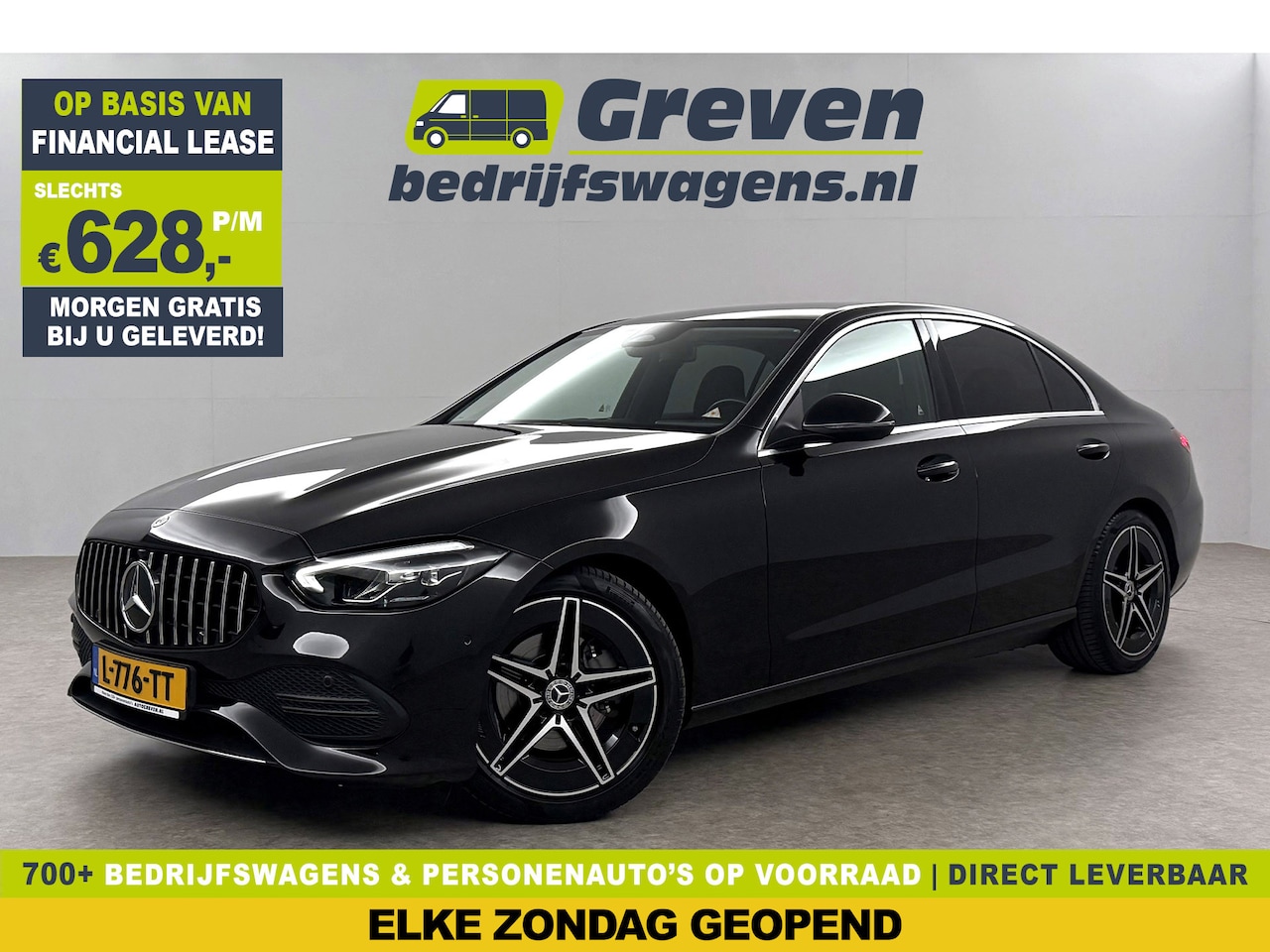 Mercedes-Benz C-klasse - 180 AMG Luxury Line 170PK Sfeerverl. Camera Carplay LED Trekhaak Burmester Clima Cruise Na - AutoWereld.nl