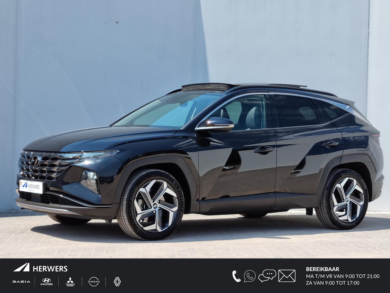 Hyundai Tucson - 1.6 T-GDI HEV Premium Sky 230PK Automaat / Fabrieksgarantie tot 22-01-2026 / Elektrische A - AutoWereld.nl