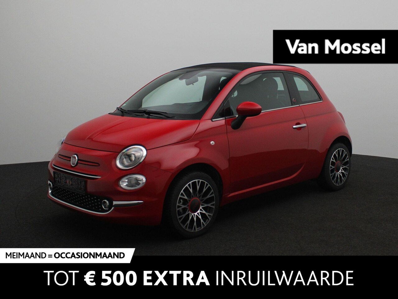 Fiat 500 - 1.0 Hybrid Red | Navigatie | Climate Control | 16'' LM Velgen | Digitale KM teller | Apple - AutoWereld.nl