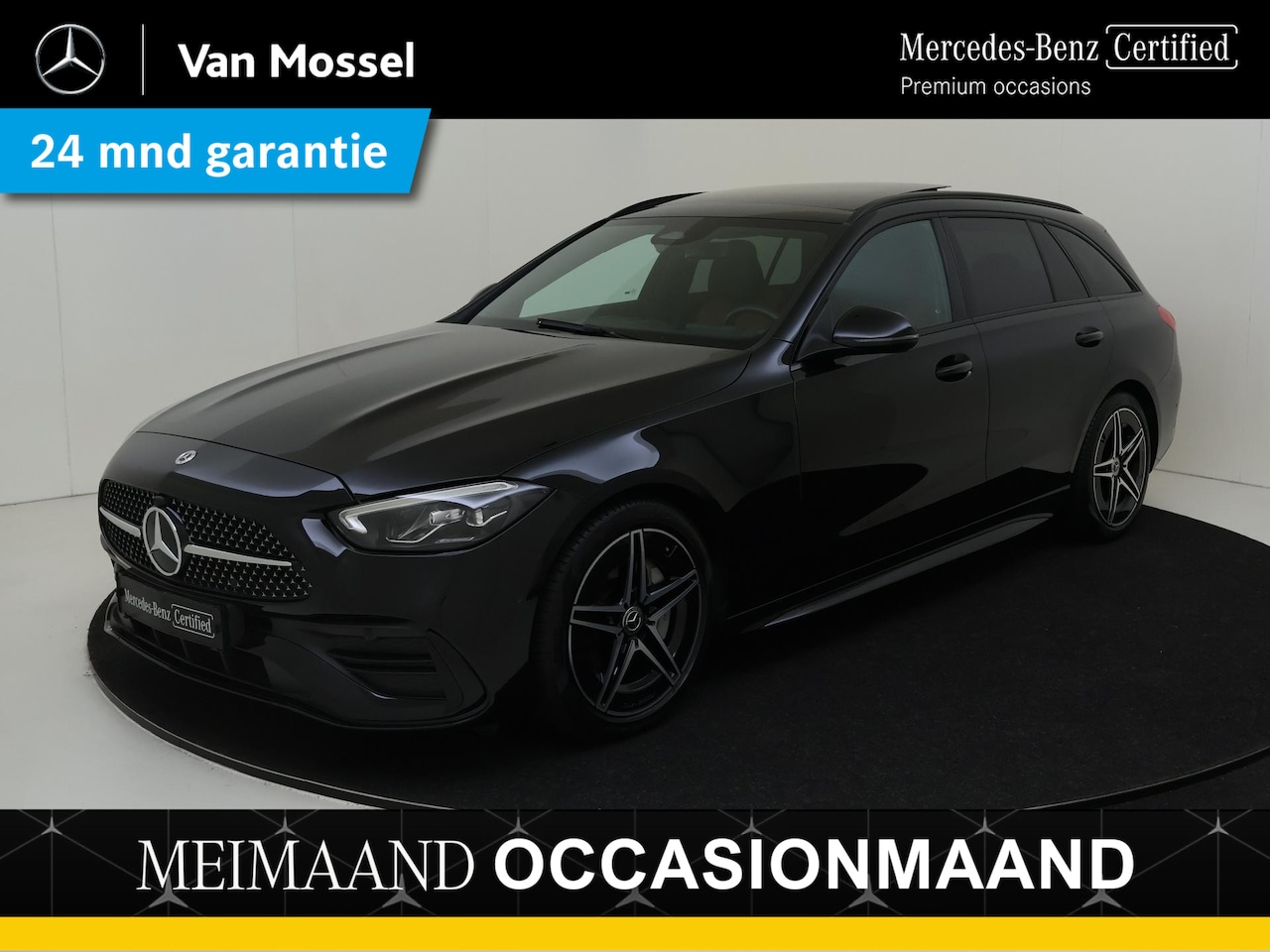 Mercedes-Benz C-klasse Estate - 180 AMG Line / Stoelverwarming / Achteruitrijcamera / Panaroma-schuifdak / Night-Pakket / - AutoWereld.nl