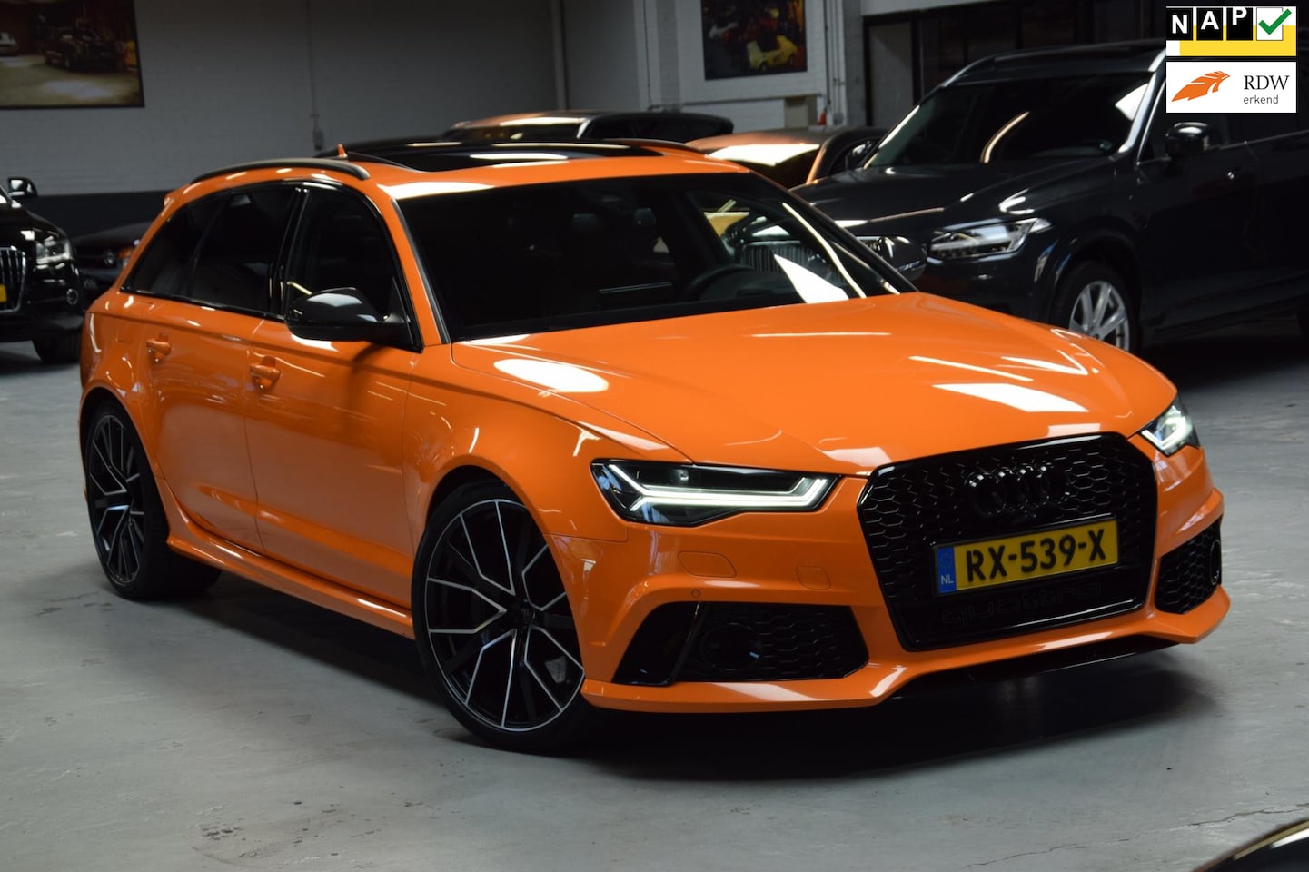 Audi A6 Avant - 4.0 TFSI RS 6 Quattro Performance Pro Line Plus Panoramadak|605pk!!|Audi Exclusive Orange - AutoWereld.nl
