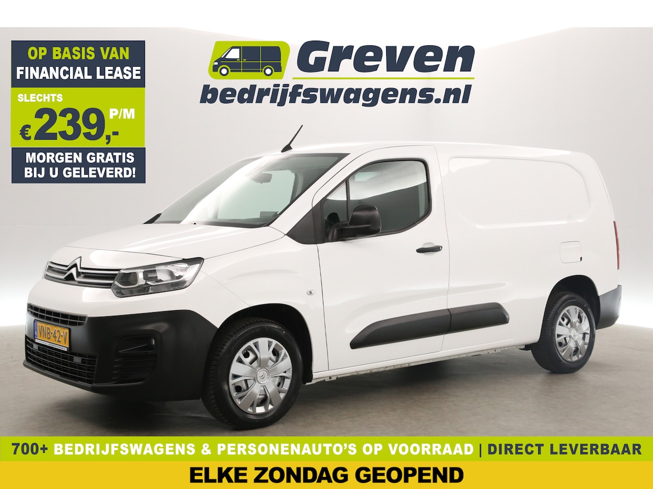 Citroën Berlingo - 1.5 BlueHDI L2H1 102PK Airco Cruise Carplay PDC Elektrpakket Schuifdeur Trekhaak - AutoWereld.nl