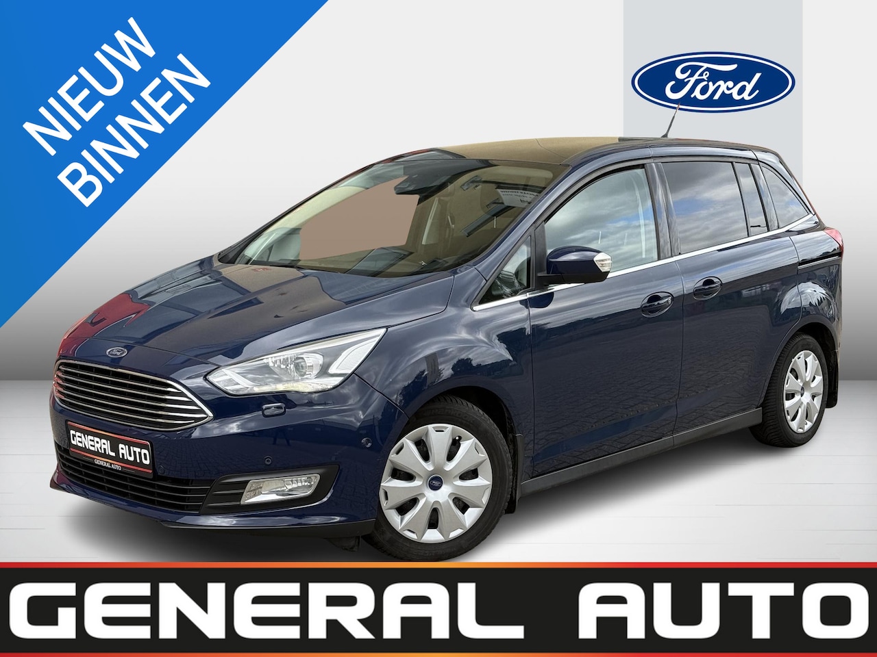 Ford Grand C-Max - 1.0 Titanium 1.0 Titanium, Pannoramadak, Nieuwe Distributieriem - AutoWereld.nl