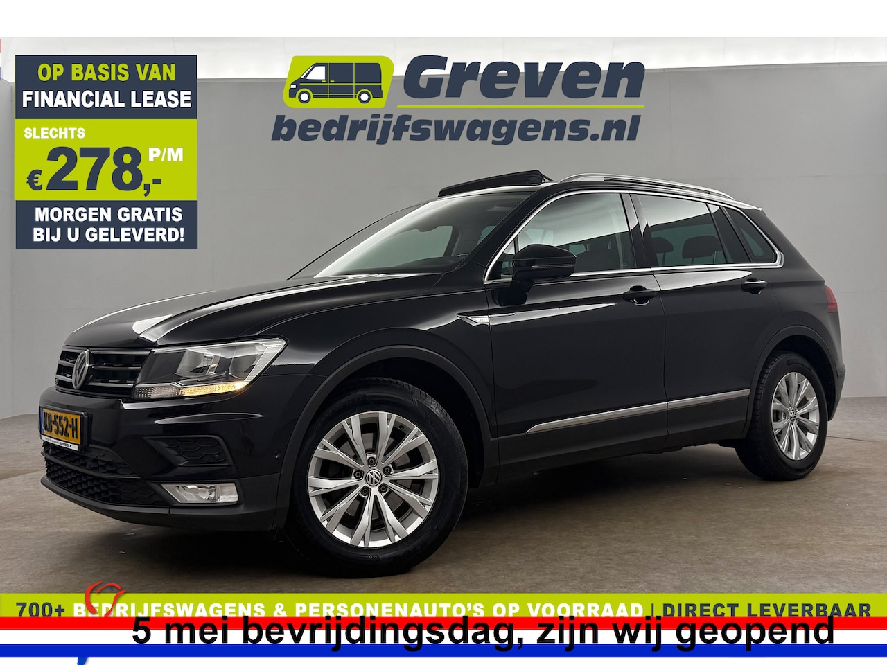 Volkswagen Tiguan - 1.4 TSI Pano LED Camera Carplay Adaptive-Cruise Clima Navi PDC 17"LMV - AutoWereld.nl