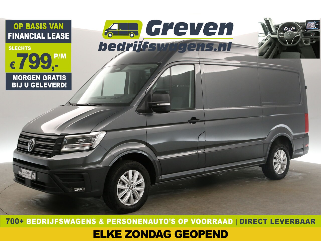 Volkswagen Crafter - 2.0 TDI DSG HIGHLINE EXCLUSIVE L3H3 | FACELIFT MODEL | BPM VRIJ | NIEUW 3000KG TREKHAAK VI - AutoWereld.nl