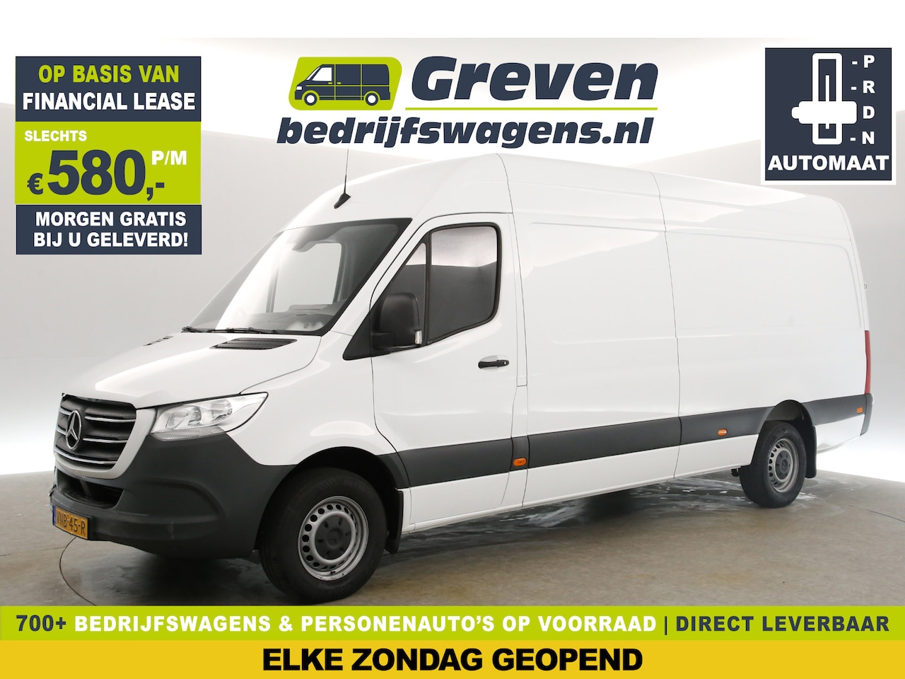 Mercedes-Benz Sprinter - 319 3.0 CDI L3H2 V6 191PK Automaat Airco Cruise Carplay Camera 3 Persoons Elektrpakket - AutoWereld.nl