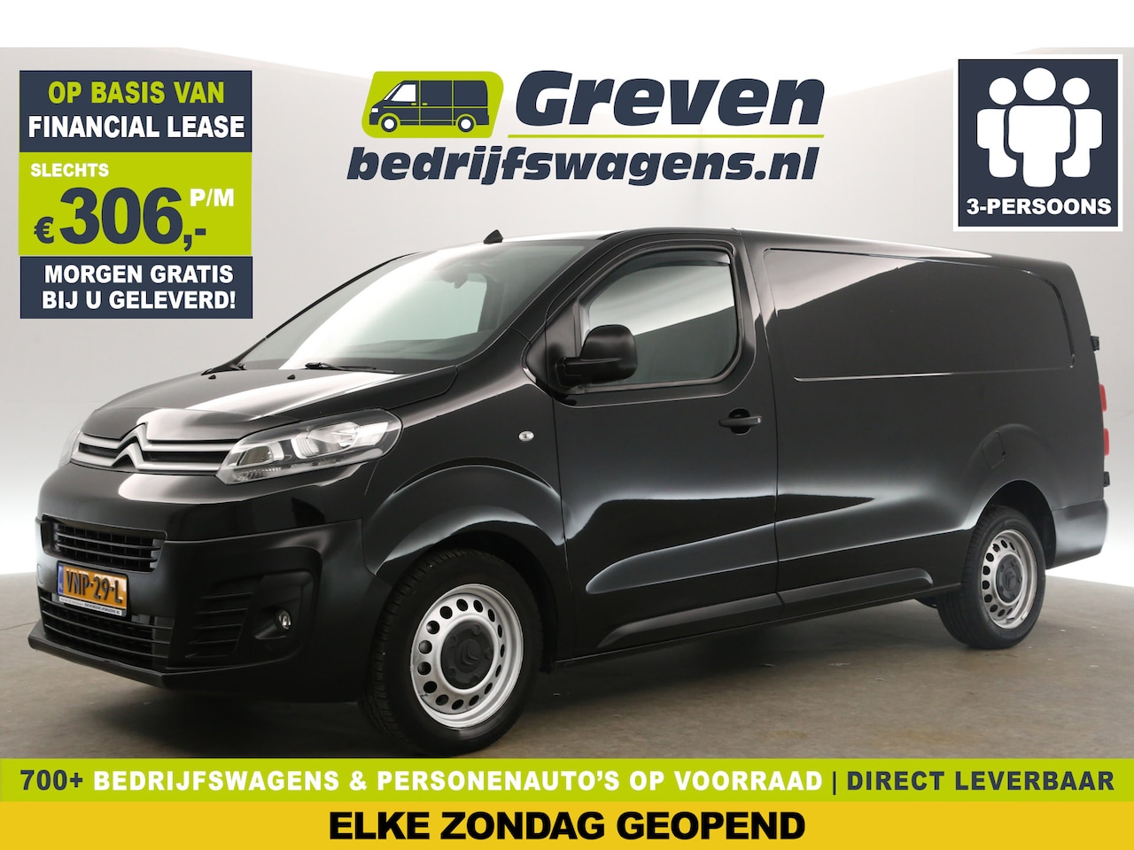 Citroën Jumpy - 2.0 BlueHDI L3H1 Airco Cruise Carplay LED Parkeersensoren 3 Persoons Elektrpakket - AutoWereld.nl