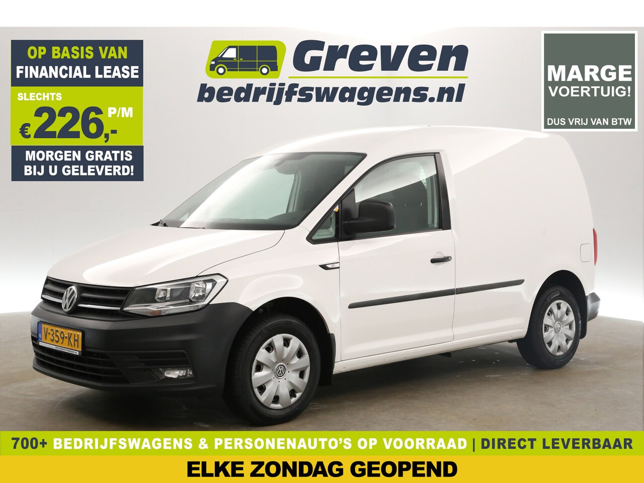 Volkswagen Caddy - 2.0 TDI L1H1 Marge Airco Cruise Elektrpakket Schuifdeur Trekhaak - AutoWereld.nl