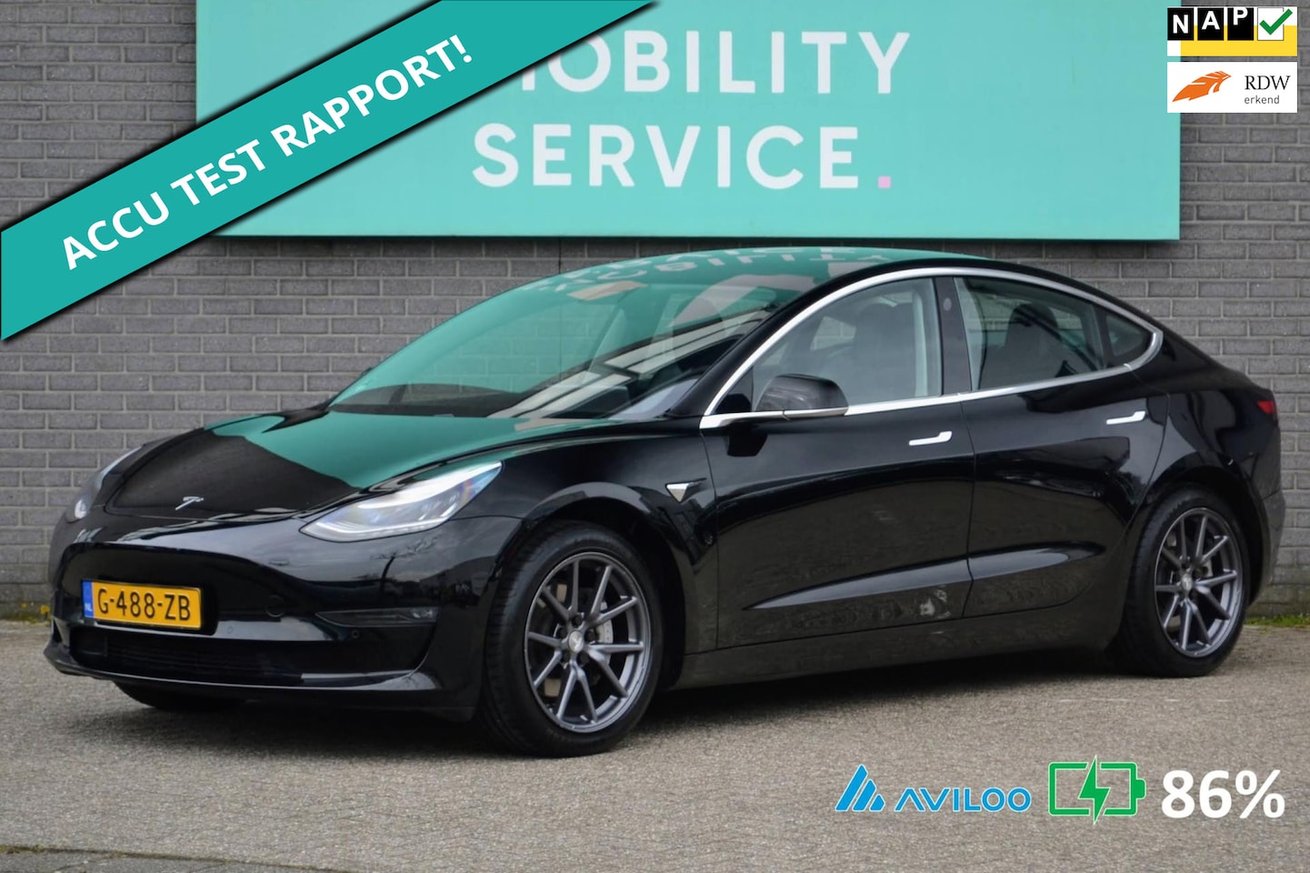 Tesla Model 3 - Long Range RWD Long Range AWD 75 kWh SOH86% Pano AutoPilot LED ACCU- CHECK - AutoWereld.nl
