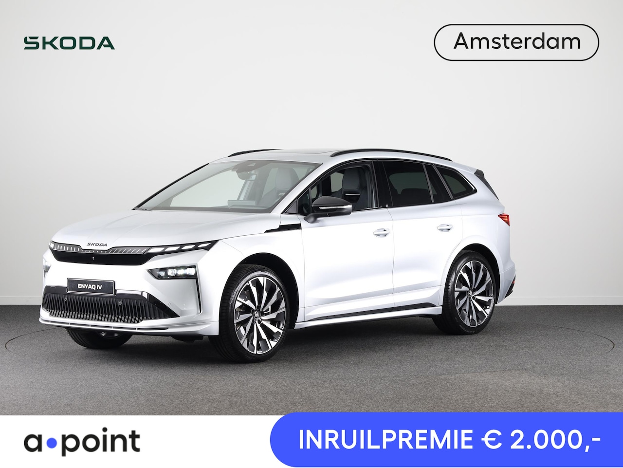Skoda Enyaq iV - 85 Sportline 286 pk | Business upgrade pakket - ADVANCED | Panoramadak | 21 inch lichtmeta - AutoWereld.nl