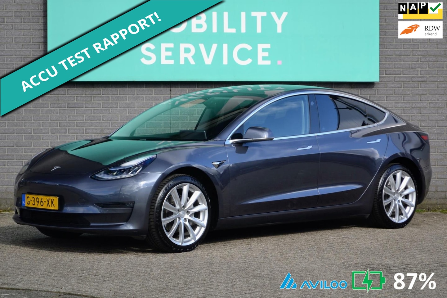 Tesla Model 3 - Long Range RWD Long Range AWD 75 kWh SOH86% Pano AutoPilot LED ACCU- CHECK - AutoWereld.nl