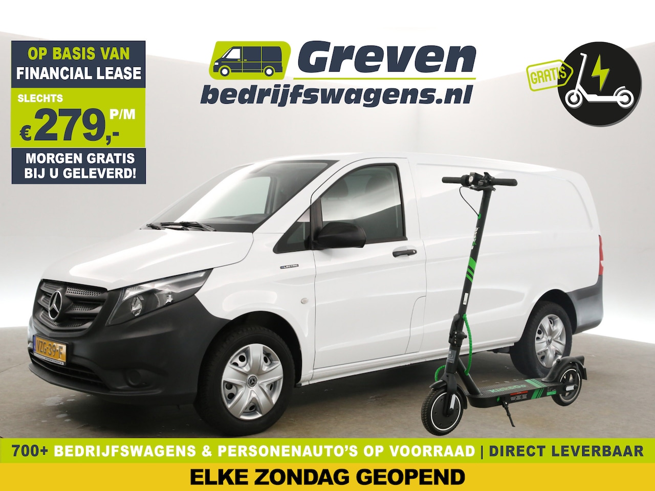 Mercedes-Benz eVito - Lang 41 kWh | GRATIS E-Step! | Elektrisch | EMISSIEVRIJE ZONE | Airco Camera Stoelverw. El - AutoWereld.nl