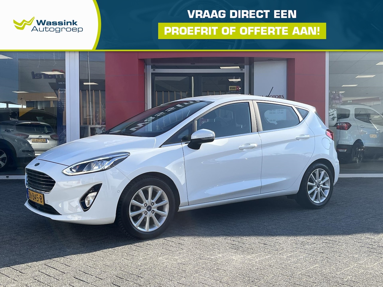 Ford Fiesta - 1.0 EcoBoost 100pk 5dr Titanium | Voorruitverwarming | Adaptive cruise control | Camera | - AutoWereld.nl
