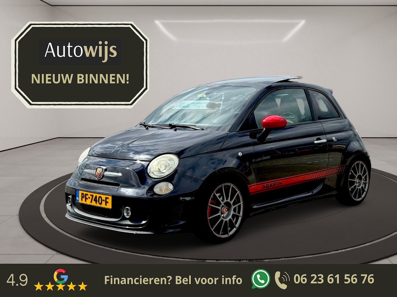Fiat 500 Abarth - 1.4-16V Abarth|135PK|Pano|Leder|Interscope|Goed onderhouden - AutoWereld.nl