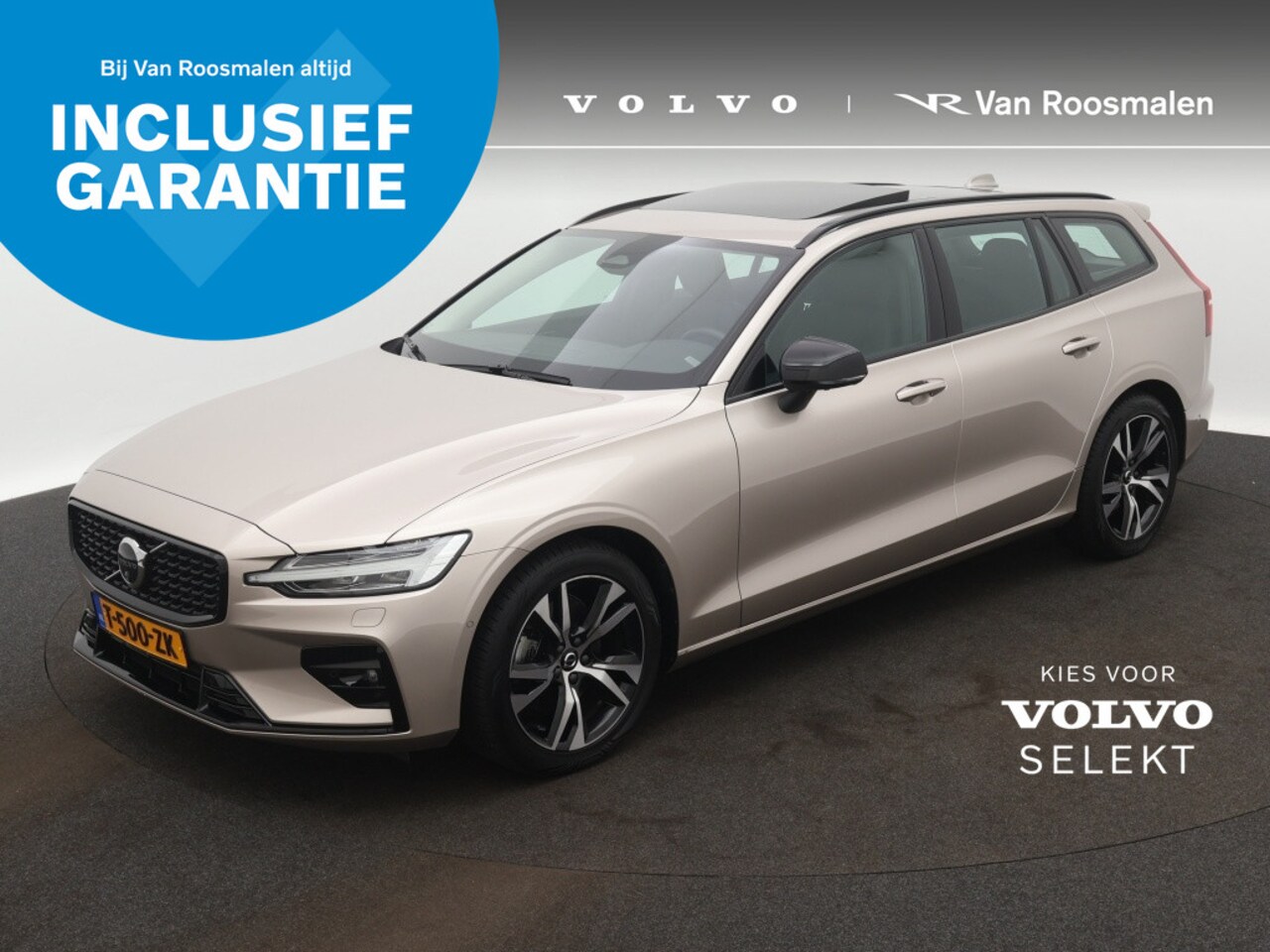 Volvo V60 - 2.0 B3 Plus Dark | panorama dak | trekhaak | lighting pack - AutoWereld.nl