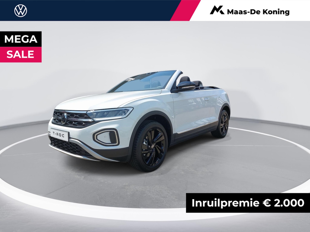Volkswagen T-Roc Cabrio - Style 1.0 115 pk 6 versn. Hand · Black style pakket · Comfort pakket · Multimedia pakket · - AutoWereld.nl