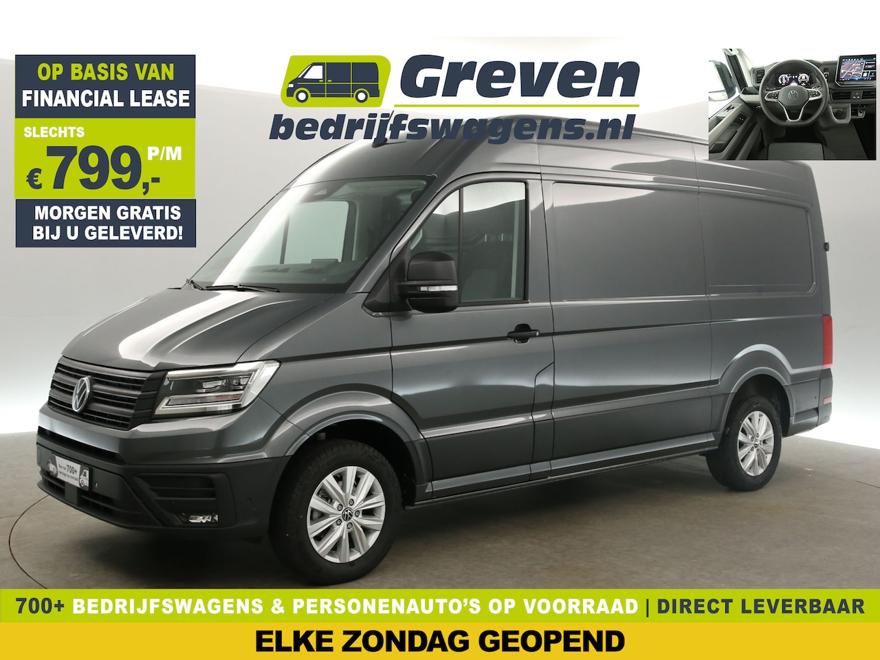 Volkswagen Crafter - 2.0 TDI DSG HIGHLINE EXCLUSIVE L3H3 | FACELIFT MODEL | BPM VRIJ | NIEUW 3000KG TREKHAAK VI - AutoWereld.nl