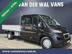 Peugeot Boxer - 2.2 Blue HDi 140 pk RIJKLAAR Pick up Dubbele cabine open laadbak Euro6 Airco | 7-Zits | Bl