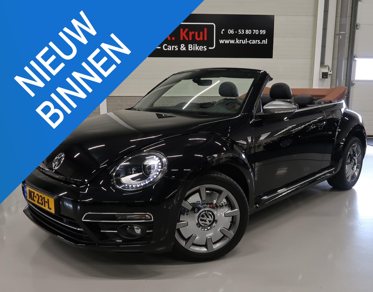 Volkswagen Beetle Cabriolet - 1.4 TSI Karmann Automaat Leer/Alcantara Navigatie Trekhaak Xenon 1e Eigenaar NL-auto NAP 1 - AutoWereld.nl