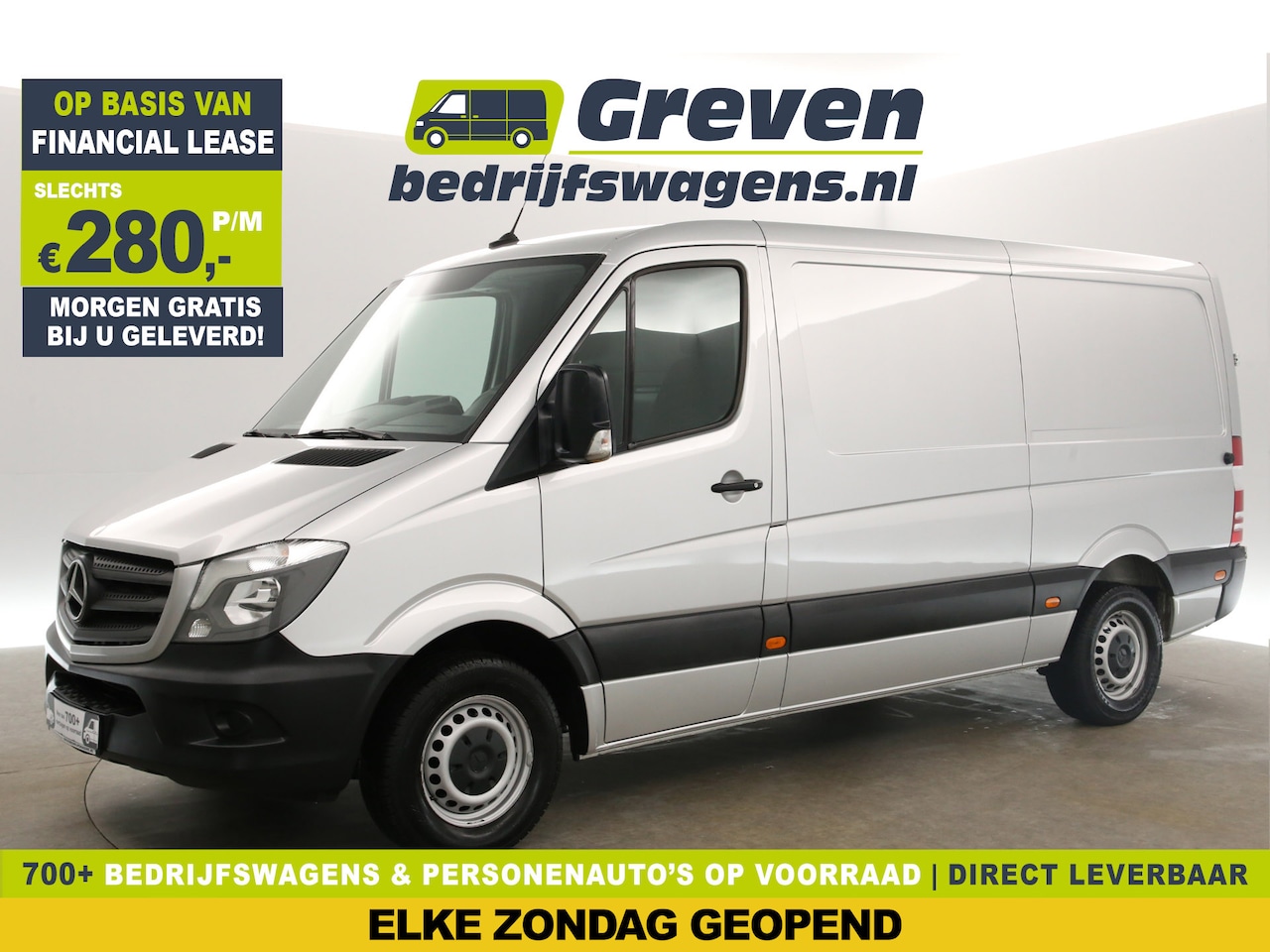 Mercedes-Benz Sprinter - 314 CDI L2H1 143PK Airco Bluetooth Stoelverwarming Schuifdeur Elektrpakket - AutoWereld.nl