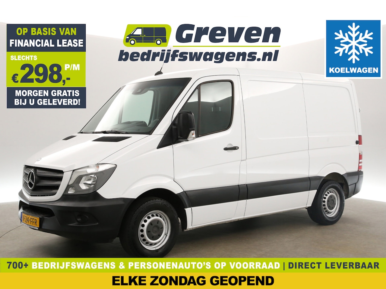 Mercedes-Benz Sprinter - 313 2.2 CDI 325 L1H1 Koelwagen Airco Koelauto Trekhaak 3 Persoons Stoelverwarming - AutoWereld.nl