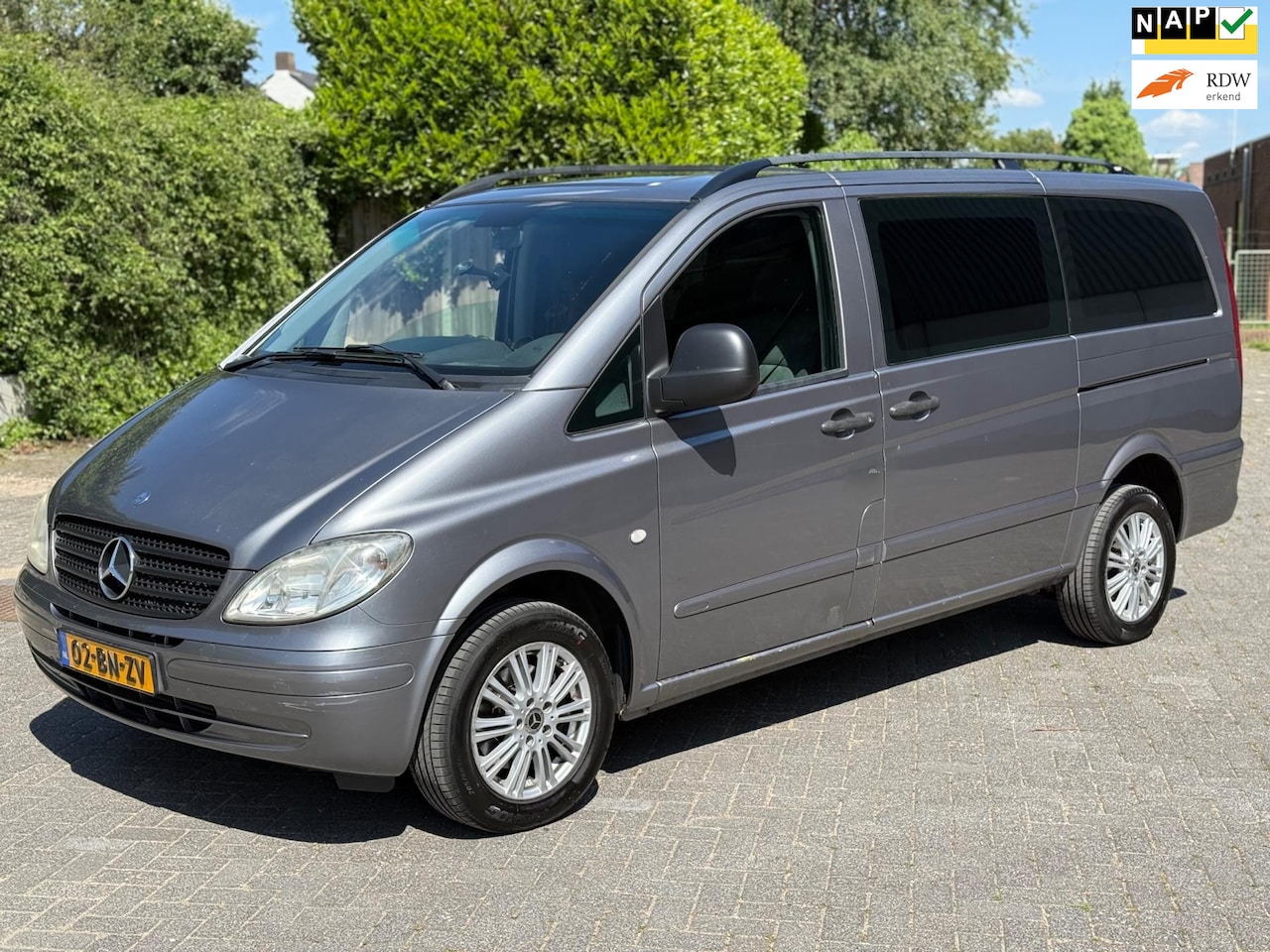 Mercedes-Benz Vito - 115 CDI 320 Lang Dubbele Cabine|Automaat|Airco|2 x Schuifdeur|Nieuwe apk - AutoWereld.nl