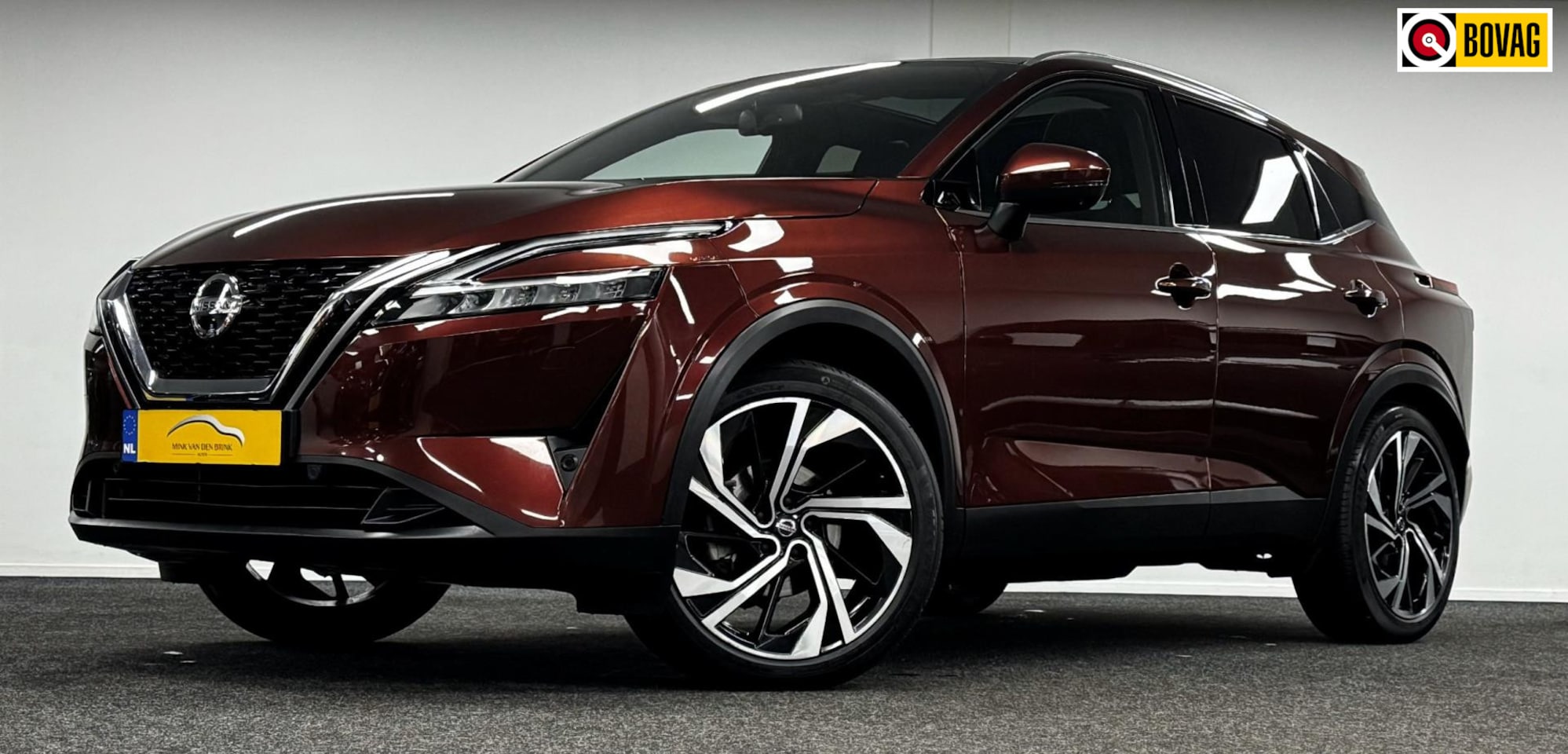 Nissan Qashqai - 1.3 MHEV Tekna Plus*Trekhaak*Panodak*Leder*360Camera*20''*Navi*Carplay* - AutoWereld.nl