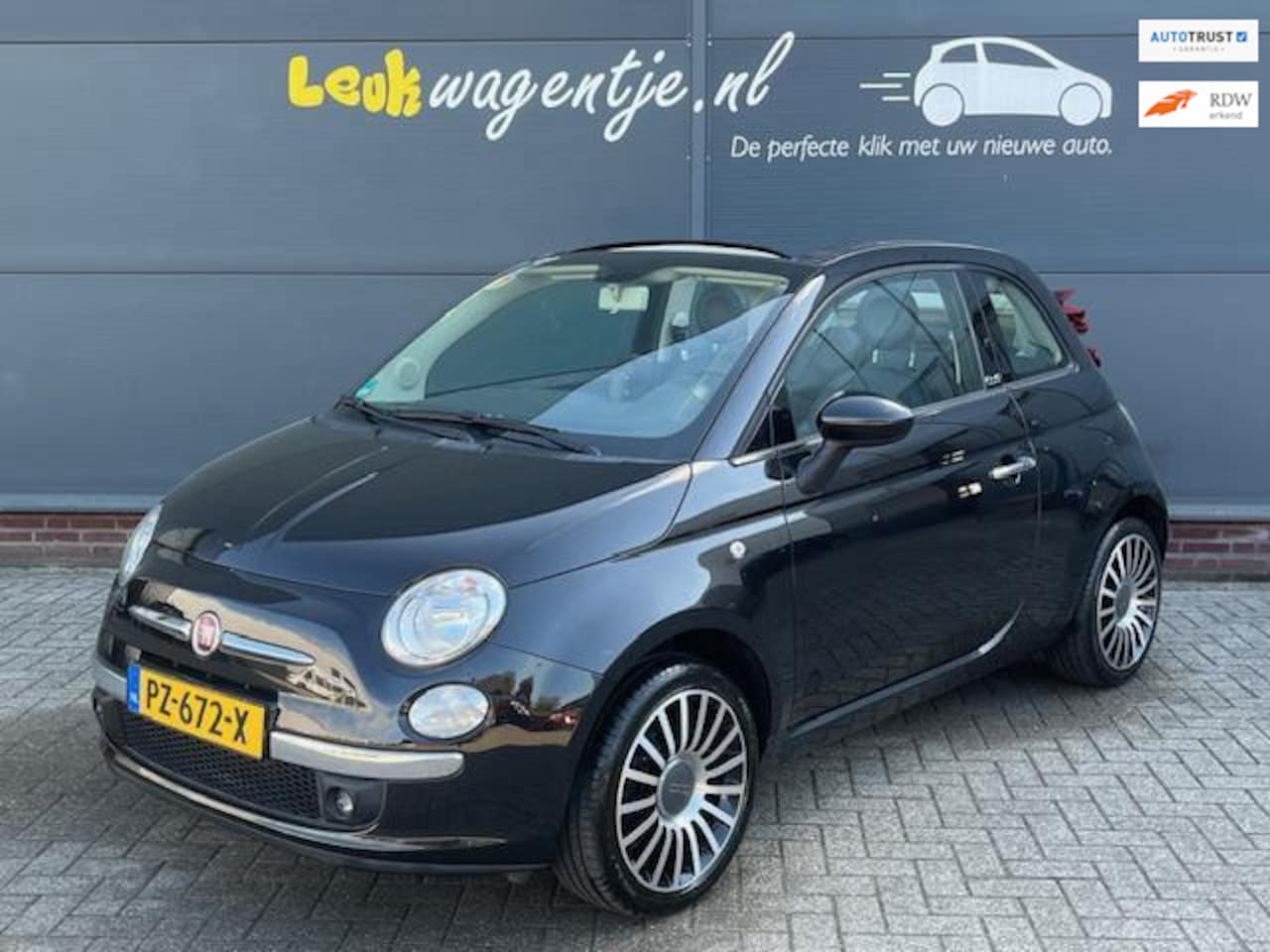 Fiat 500 C - 1.2 Lounge Cabrio *leder *navigatie *16 inch - AutoWereld.nl