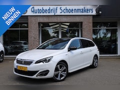 Peugeot 308 SW - 1.2 PureTech GT-line PANO HALFLEER NAVI ZWARTE-HEMEL CRUISE 2xPDC CLIMA 17"LMV FULL-LED