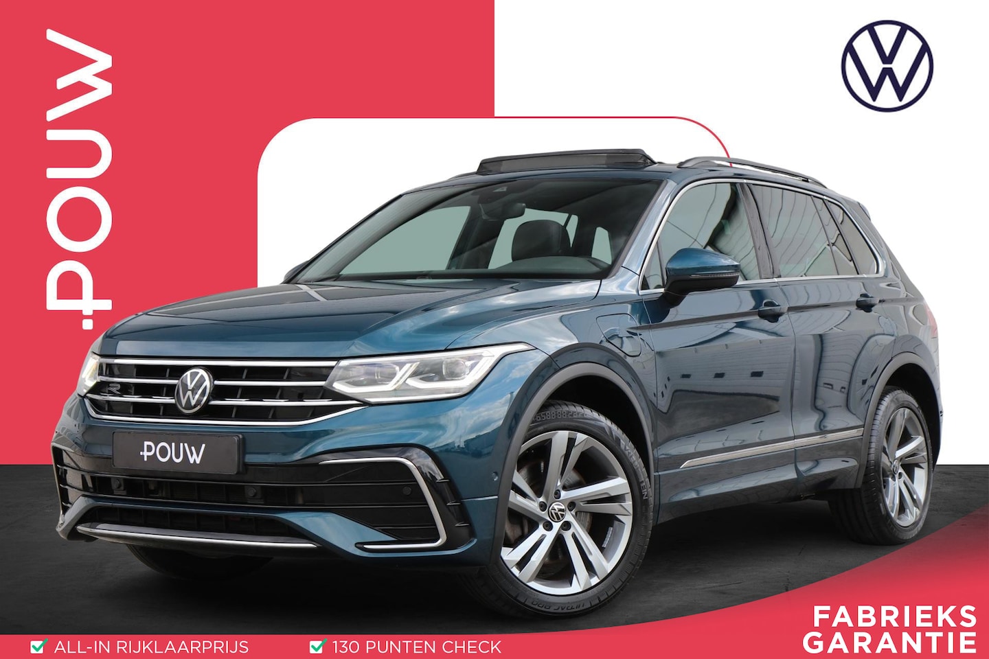 Volkswagen Tiguan - 1.4 TSI 245pk DSG eHybrid R-Line | SoH 97% | Panoramadak | Trekhaak | Navigatie - AutoWereld.nl