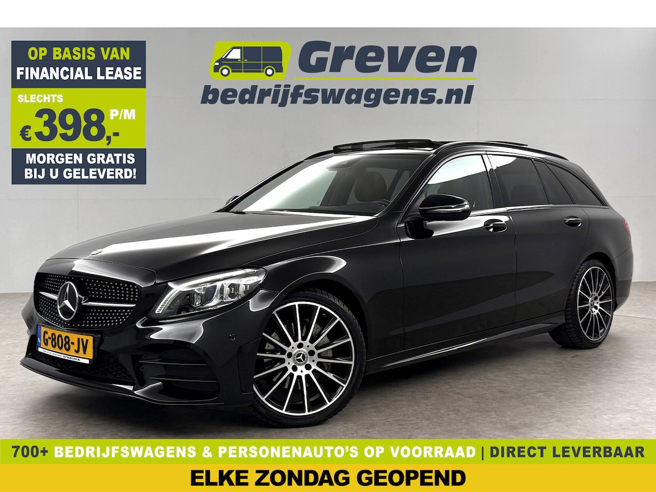 Mercedes-Benz C-klasse - 180 AMG 157PK Pano Trekhaak Sfeerverl. LED Virtual 19"LMV Camera Carplay Cruise Clima Navi - AutoWereld.nl