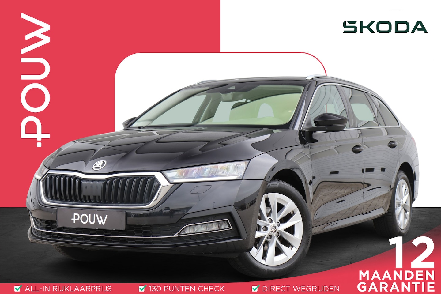 Skoda Octavia Combi - 1.5 e-TSI 150pk DSG Business Edition Plus | Navigatie | Stoelverwarming | Elektrische Acht - AutoWereld.nl