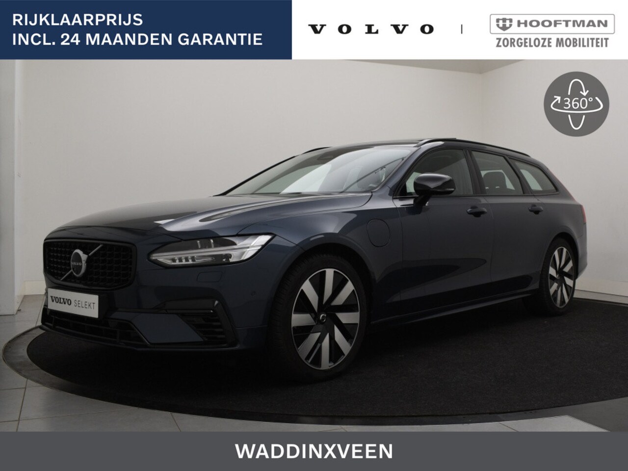 Volvo V90 - T6 PLUG-IN HYBRID LONG RANGE ULTRA DARK 360GR CAM HARMAN KARDON - AutoWereld.nl