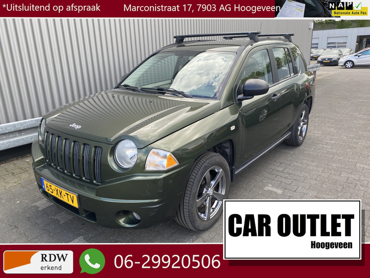Jeep Compass - 2.4 Sport A/C, Navi, CC, LM, Trekh, z.g.a.n. APK – Inruil Mogelijk – - AutoWereld.nl