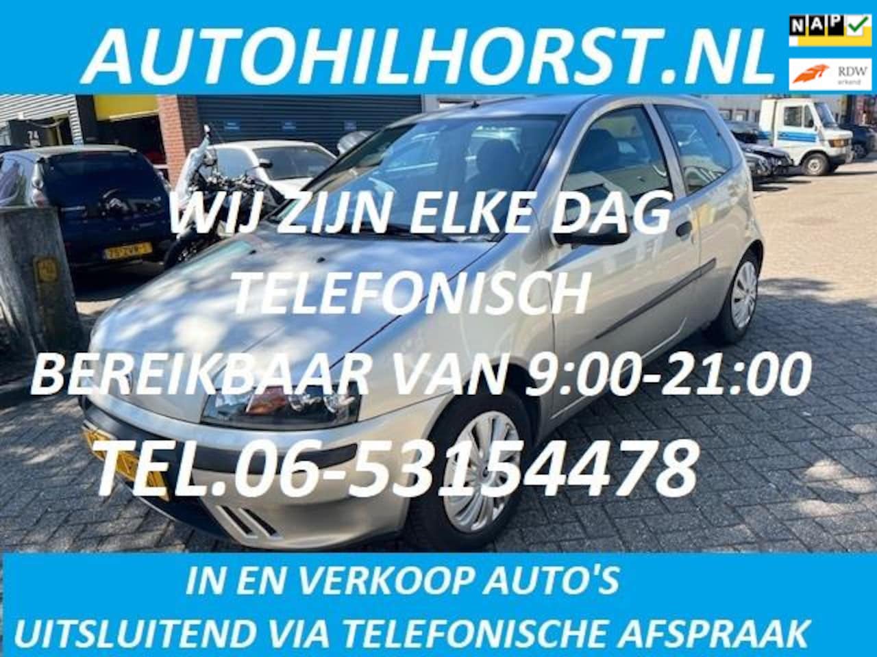 Fiat Punto - 1.2 Sound AUTO'S VIA TELEFONISCHE AFSPRAAK, ELKE DAG VAN 9:00-21:00 - AutoWereld.nl