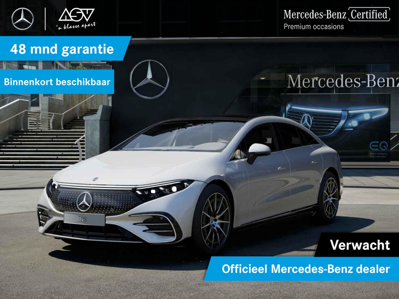 Mercedes-Benz EQS - 450 4MATIC AMG Line 118 kWh Superscreen, panoramadak - AutoWereld.nl