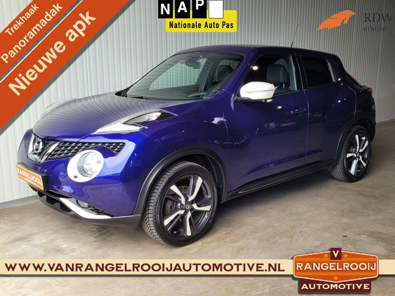 Nissan Juke - 1.2 DIG-T S/S Tekna 1.2 DIG-T S/S Tekna, xenon, pano, leer, trekhaak, stoelverw., 17" lmv - AutoWereld.nl