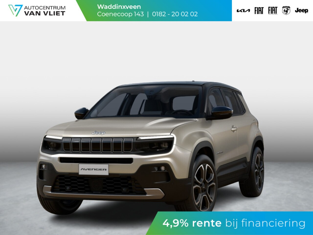 Jeep Avenger - Summit 54 kWh | Schuif/Kanteldak | Leder&Winter Pack | Stone Grey - AutoWereld.nl