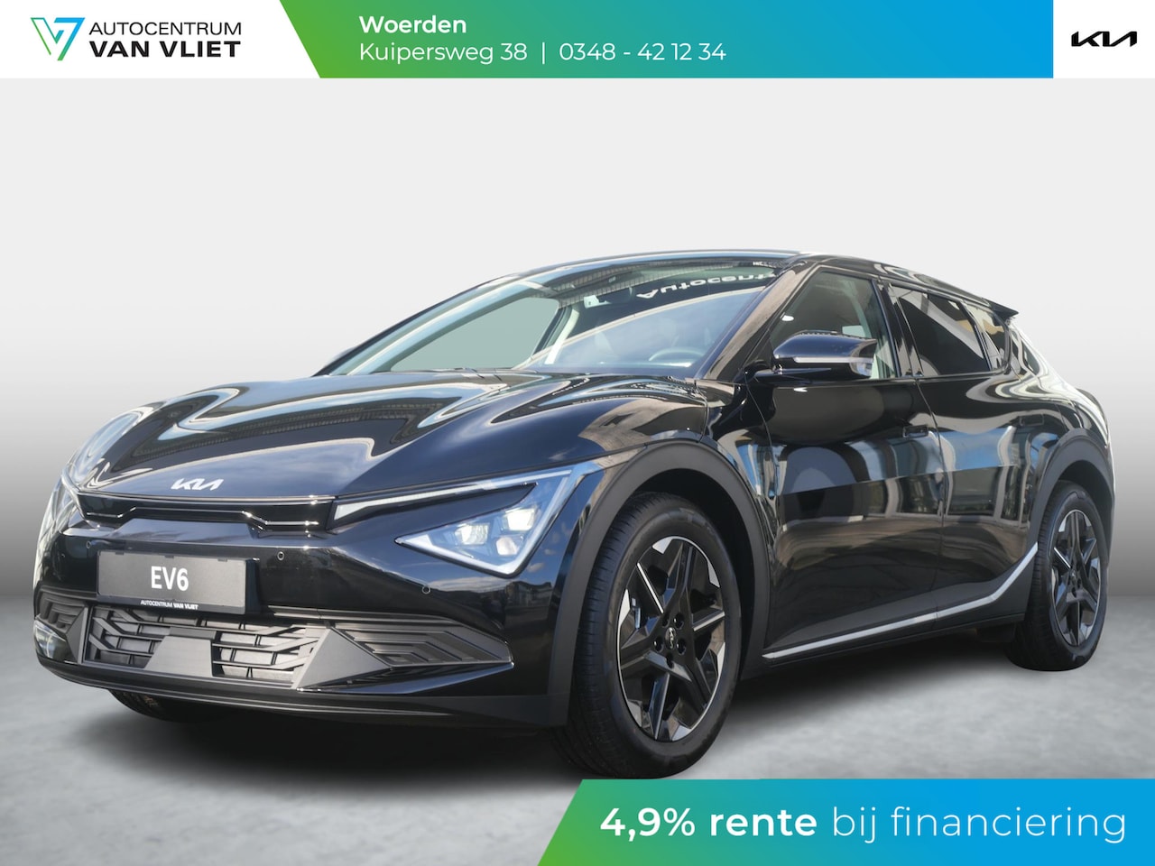 Kia EV6 - Light Edition 63 kWh l Op Voorraad l Aurora Black Pearl l 428 km Actieradius - AutoWereld.nl