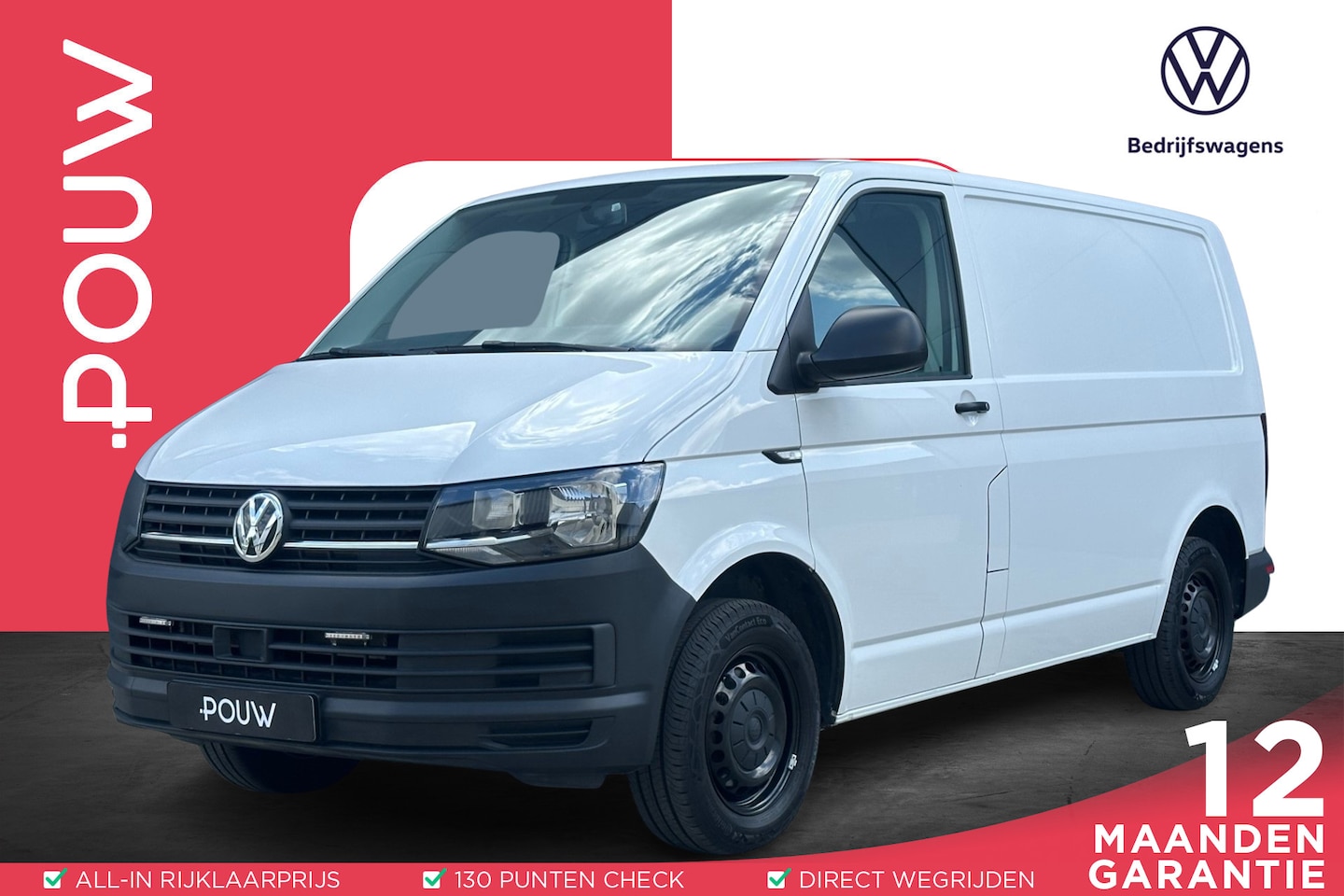 Volkswagen Transporter - 2.0 TDI 150pk DSG L1H1 | App Connect Navigatie | Cruise Control | Stoelverwarming - AutoWereld.nl