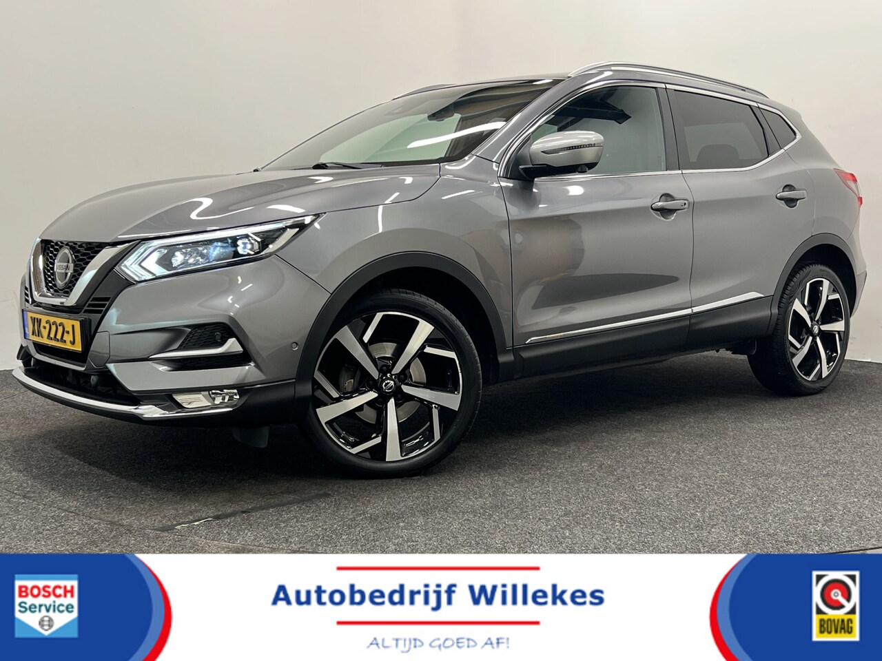 Nissan Qashqai - 1.3 DIG-T Tekna + | NAVI | PANO | TREKHAAK | STOELVERWARMING | BOSE | LEDEREN BEKLEDING | - AutoWereld.nl