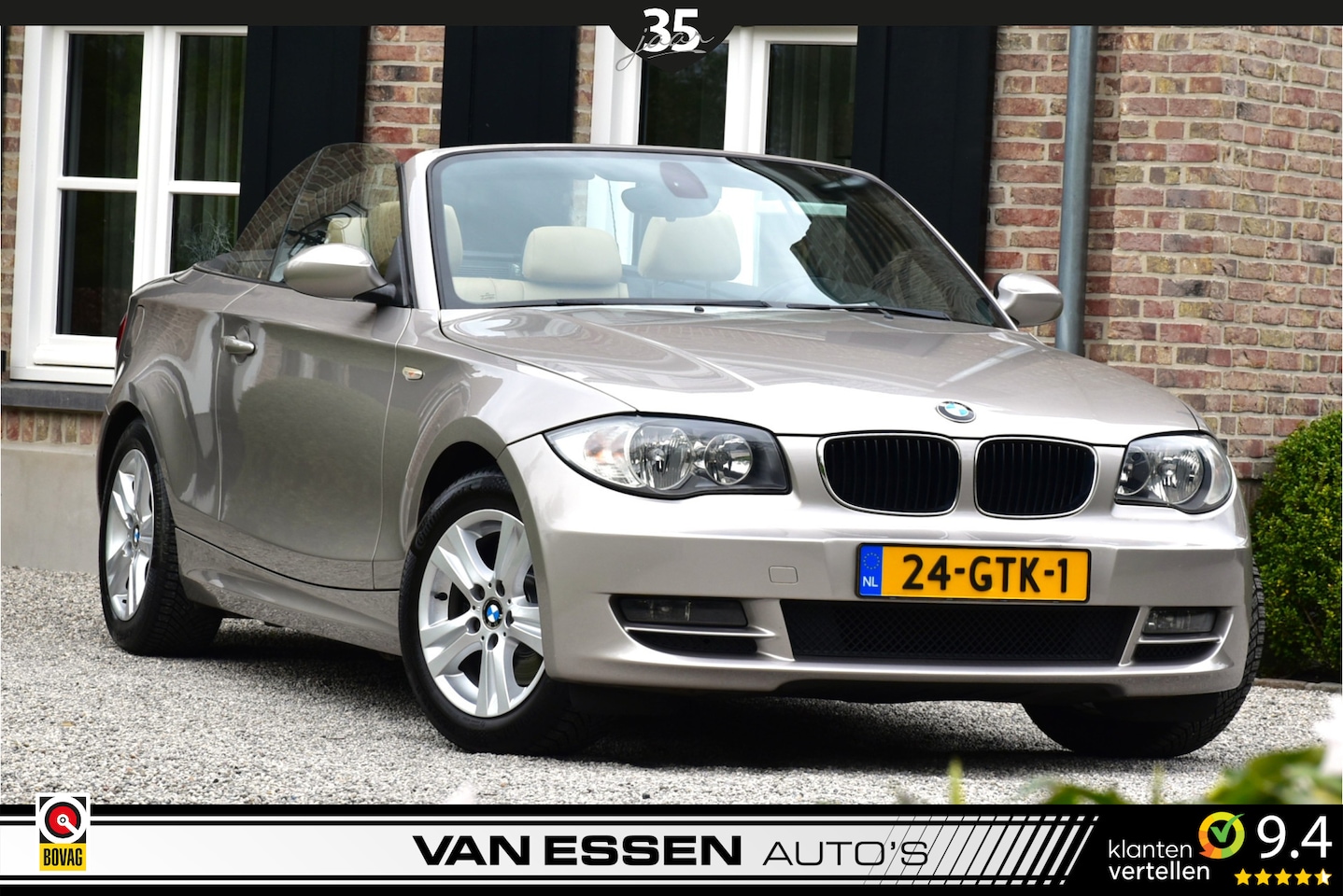 BMW 1-serie Cabrio - 120i High Executive Leder Automaat NL-Auto! - AutoWereld.nl