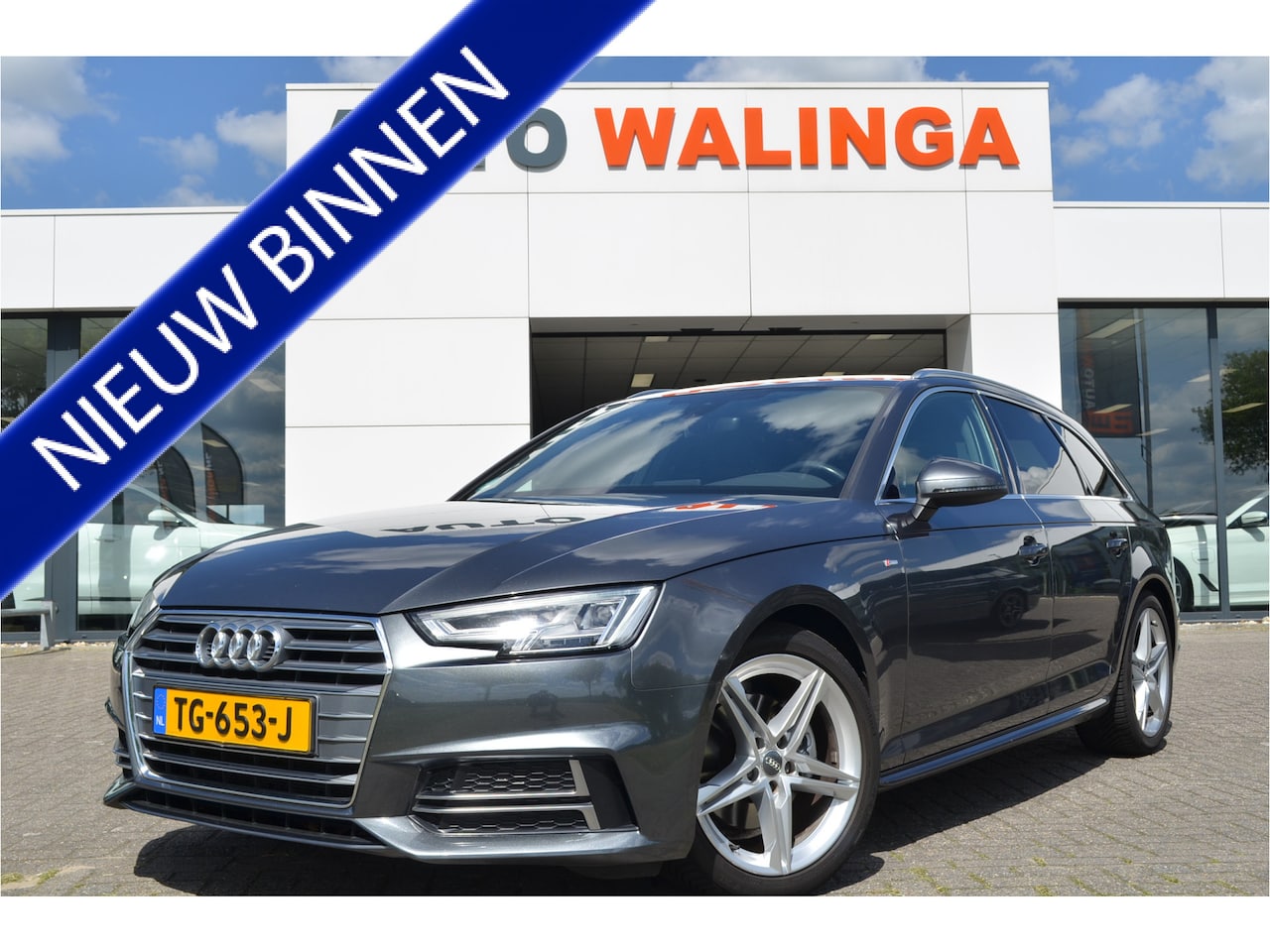 Audi A4 Avant - 1.4 TFSI 3x S-line Daytona grijs | Full LED | Climate | Navi | Getint glas | Elektr achter - AutoWereld.nl