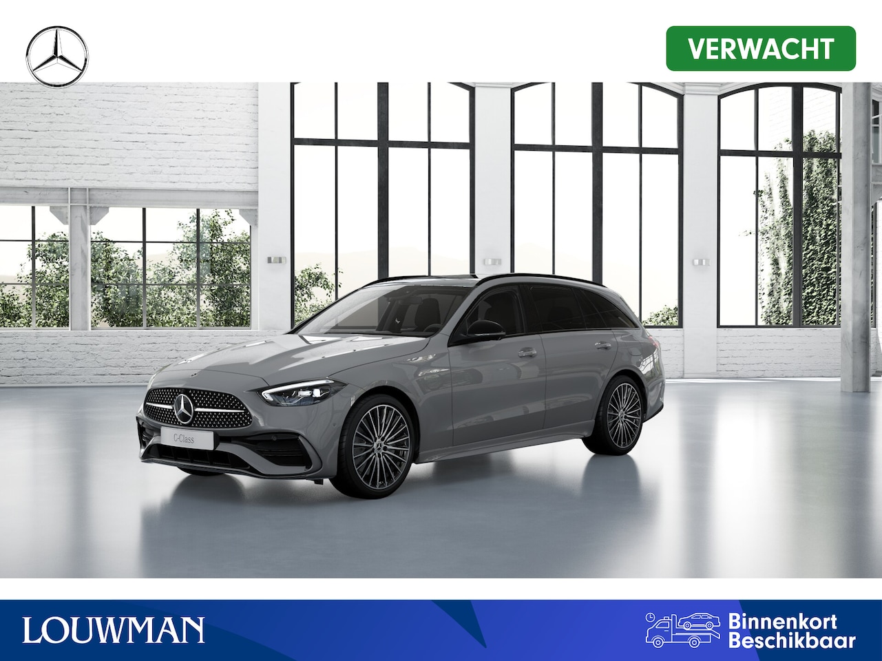 Mercedes-Benz C-klasse Estate - 300 e Business Solution AMG | Trekhaak | Nightpakket | Parkeerpakket met 360°-camera | Mem - AutoWereld.nl