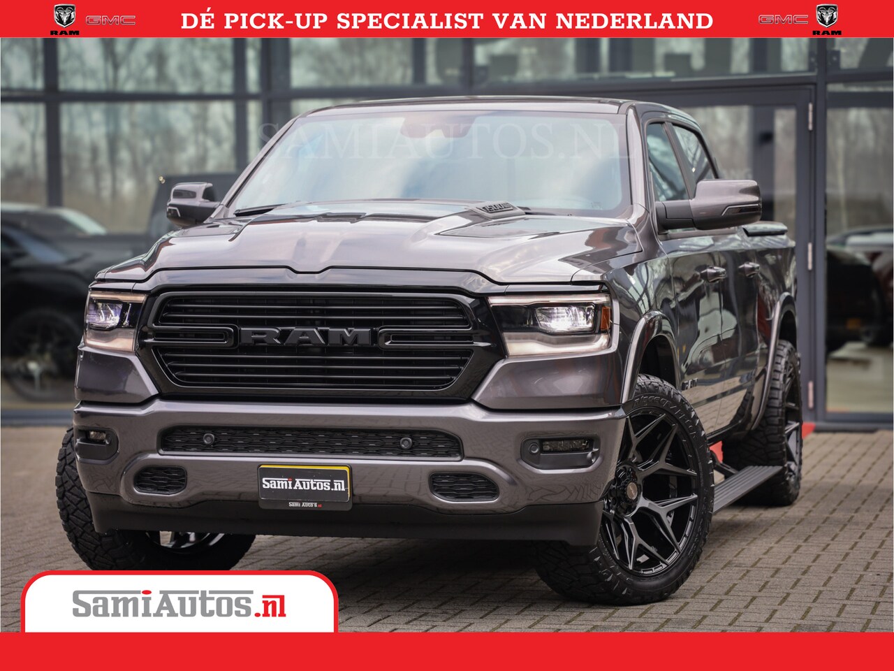 Dodge Ram 1500 - Laramie Night 5,7 V8 402PK | Krachtige Hemi | Zeer Rijk Uitgevoerd | Comfortabele Dubbele - AutoWereld.nl