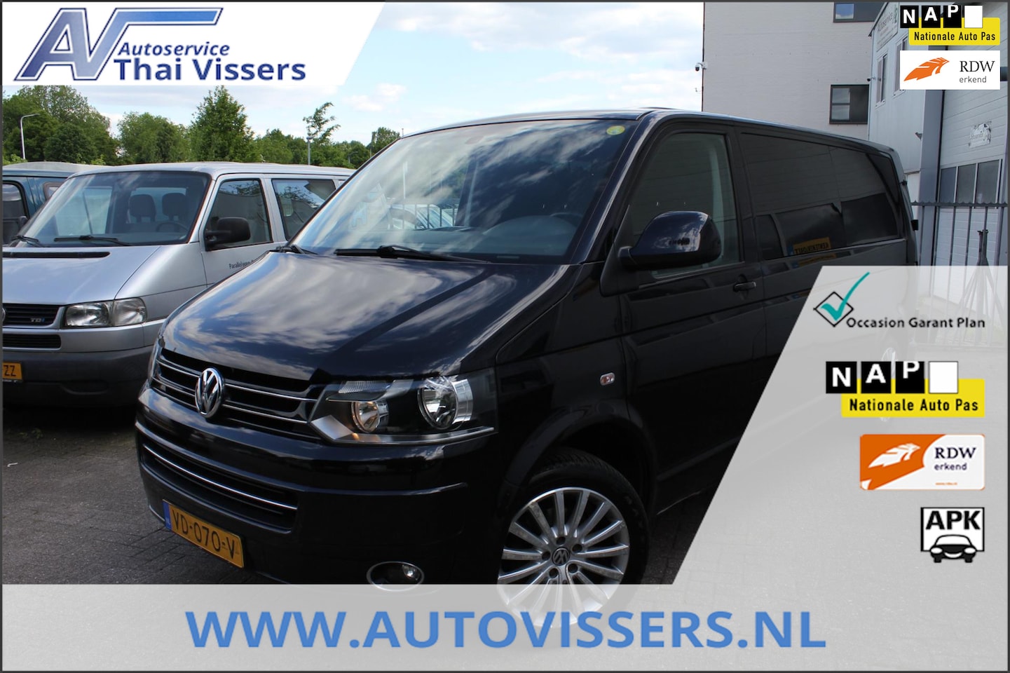 Volkswagen Transporter - 2.0 TDI L2H1 DC 5Zitters Clima Leder Apk - AutoWereld.nl