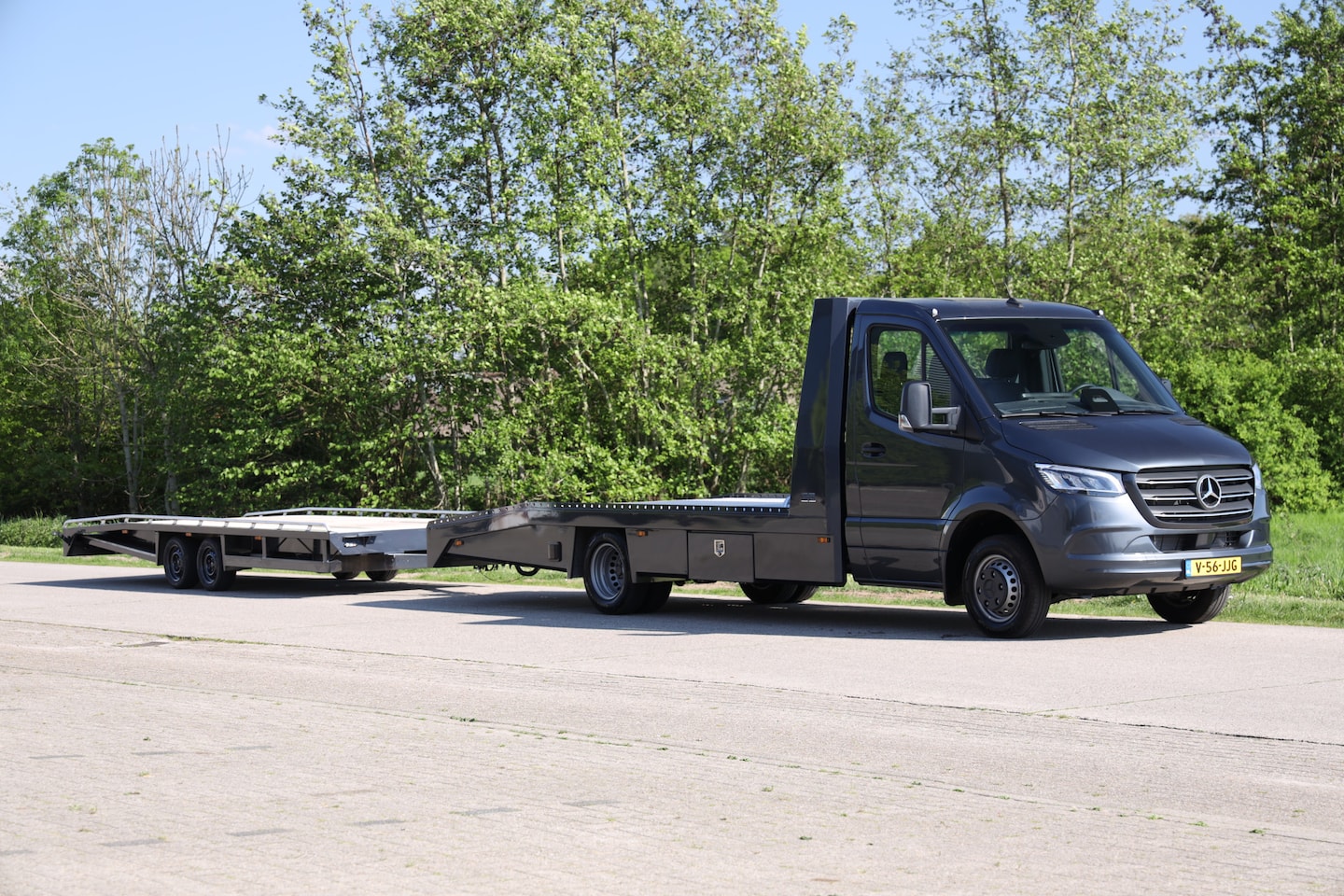 Mercedes-Benz Sprinter - 519 1.9 CDI L3 | Tijhof Oprijwagen | Automaat | Luchtvering | 3.5t Trekhaak | Lier | incl. - AutoWereld.nl