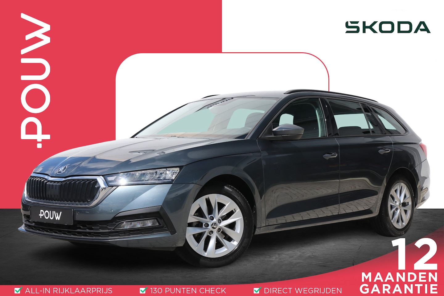 Skoda Octavia Combi - 1.0 e-TSI 110pk DSG Business Edition | Navigatie | Stoelverwarming | Elektrische Achterkle - AutoWereld.nl