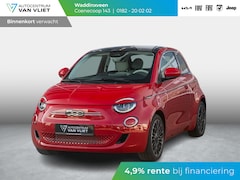 Fiat 500e - La Prima 42 kWh | Clima | Cruise | Leder | 17" | Priv Glass | Winter Pack | JBL Sound | BS